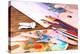 Artistic Equipment: Paint, Brushes and Art Palette on Wooden Table-Yastremska-Stretched Canvas