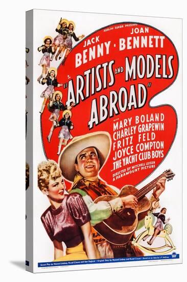 Artists and Models Abroad, Joan Bennett, Jack Benny, 1938-null-Stretched Canvas