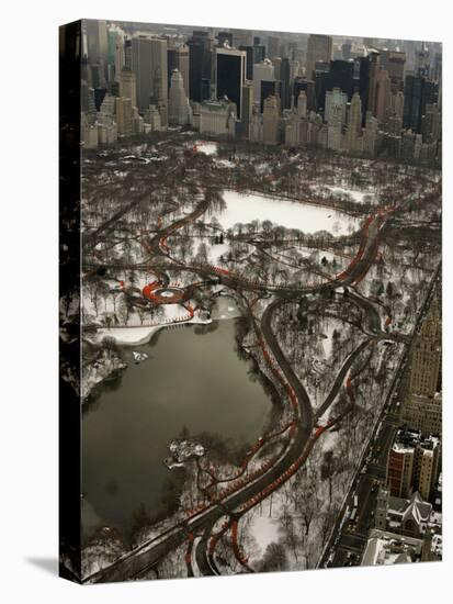 Artists Christo and Jeanne-Claude's the Gates Wind Their Way Through Central Park in New York-null-Premier Image Canvas