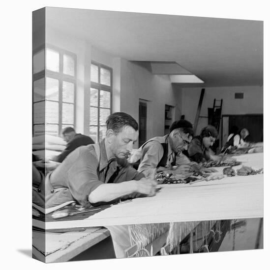 Artists Designing Aubusson Tapestry Weaving in France, 1946-David Scherman-Premier Image Canvas