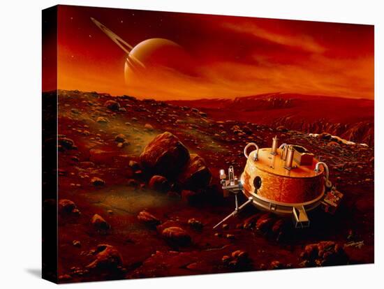 Artwork of Huygens Probe on the Surface of Titan-Detlev Van Ravenswaay-Premier Image Canvas