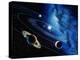 Artwork of the Solar System with Planetary Orbits-Detlev Van Ravenswaay-Premier Image Canvas