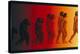 Artwork of the Stages In Human Evolution-David Gifford-Premier Image Canvas