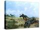 Artwork of Tyrannosaurus & Triceratops Dinosaurs-Chris Butler-Premier Image Canvas