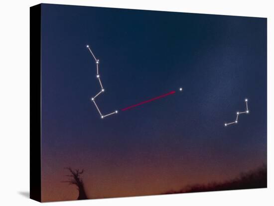 Artwork Showing How To Locate the Pole Star-Julian Baum-Premier Image Canvas