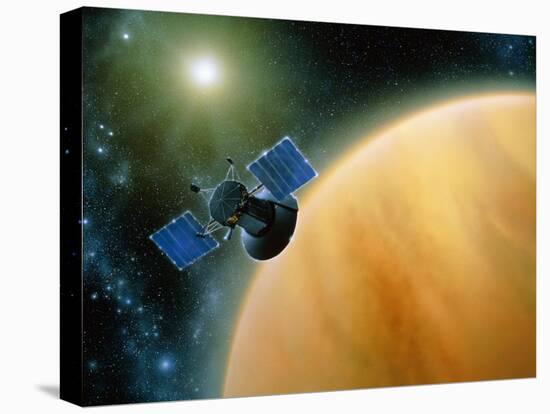 Artwork Showing Magellan Spacecraft Orbiting Venus-Julian Baum-Premier Image Canvas