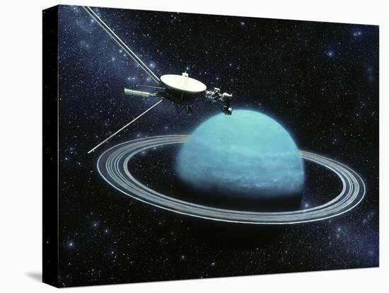 Artwork Showing Voyager 2's Encounter with Uranus-Julian Baum-Premier Image Canvas