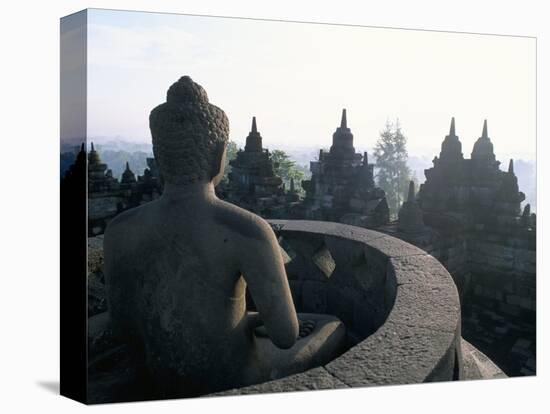Arupadhatu Buddha, 8th Century Buddhist Site of Borobudur, Unesco World Heritage Site, Indonesia-Bruno Barbier-Premier Image Canvas