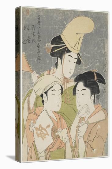 Asazuma-Bune, Fan-Seller, and Poetic Epithets, 1793-Kitagawa Utamaro-Premier Image Canvas