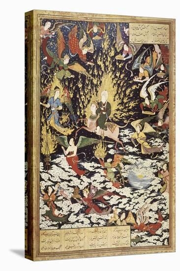 Ascension of Prophet Muhammad with the Archangel Gabriel-null-Stretched Canvas