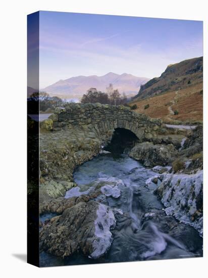 Ashness Bridge and Frozen Beck, Lake District National Park, Cumbria, England, UK, Europe-Neale Clarke-Premier Image Canvas