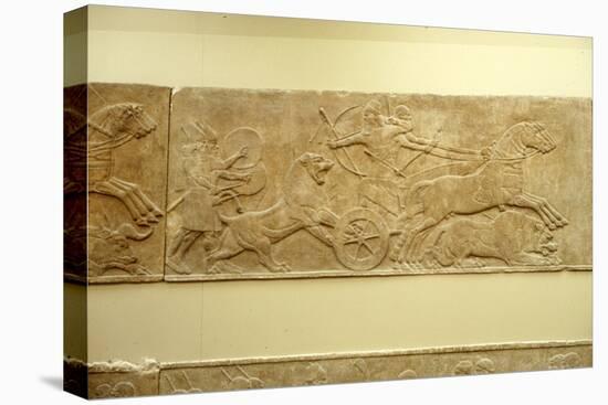 Ashurnasirpal II killing lions, c645 BC-635 BC-Unknown-Premier Image Canvas