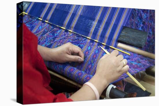 Asia, Bhutan, Thimpu. Bhutanese Textile Weaver.-Kymri Wilt-Premier Image Canvas
