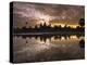 Asia, Cambodia, Angkor Watt, Siem Reap, Sunrise reflections at Angkor Wat-Terry Eggers-Premier Image Canvas