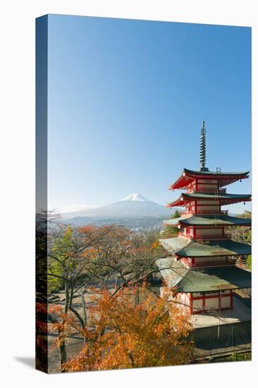 Asia, Japan, Honshu, Mt Fuji 3776M, Arakura Sengen Jinja, UNESCO World Heritage Site-Christian Kober-Premier Image Canvas