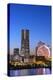 Asia, Japan, Honshu, Yokohama Bay, City Skyline and Landmark Tower-Christian Kober-Premier Image Canvas