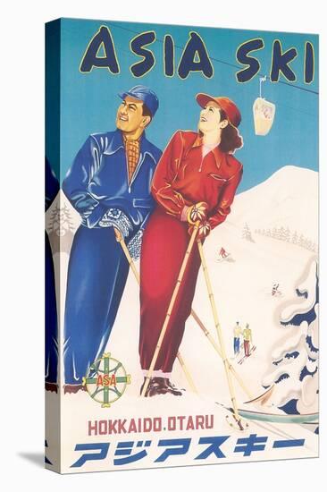 Asia Ski Travel Poster-null-Stretched Canvas