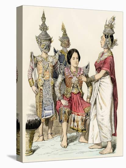 Asia: Traditional Costumes of the Population of the Asian Continent. Indigenous Actors and Actresse-null-Premier Image Canvas