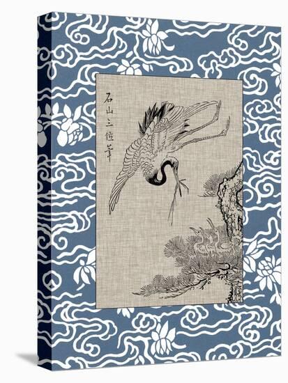 Asian Crane Panel I-null-Stretched Canvas