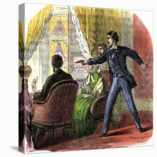 Assassination of Abraham Lincoln by John Wilkes Booth, 1865-null-Premier Image Canvas