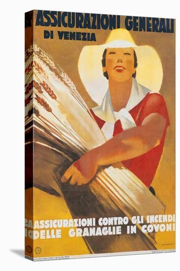 Assicurazioni Generali di Venezia (Poster for Crop Insurance)-Marcello Dudovich-Stretched Canvas