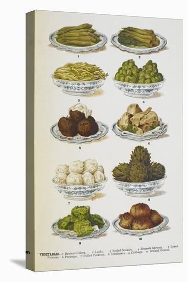 Assorted Vegetable Dishes-Isabella Beeton-Premier Image Canvas