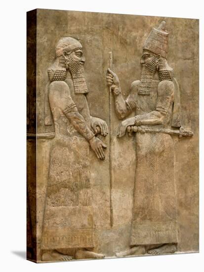 Assyrian Low-Relief of Sargon II and Dignitary-null-Premier Image Canvas