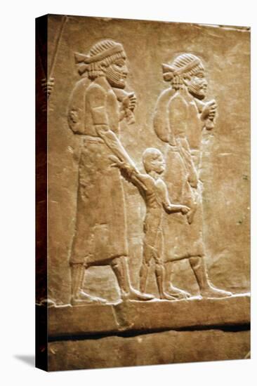 Assyrian relief of refugees. Artist: Unknown-Unknown-Premier Image Canvas