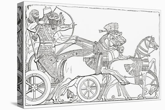 Assyrian War Chariot, from the Imperial Bible Dictionary-null-Premier Image Canvas