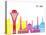 Astana Skyline Pop-paulrommer-Stretched Canvas