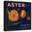Aster Brand - San Bernardino, California - Citrus Crate Label-Lantern Press-Stretched Canvas