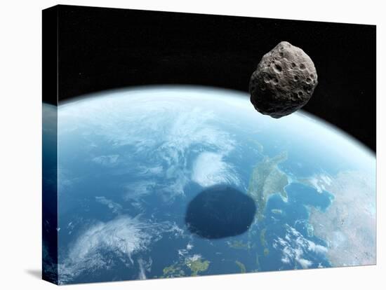 Asteroid Approaching Earth, Artwork-null-Premier Image Canvas