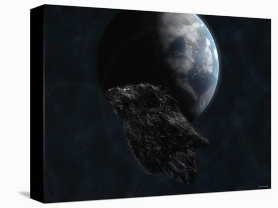 Asteroid in Front of the Earth-Stocktrek Images-Premier Image Canvas