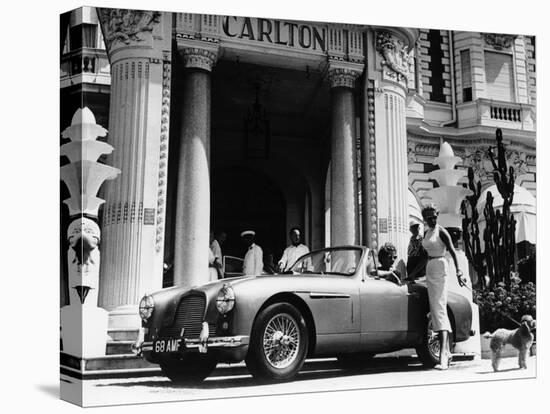 Aston Martin DB2-4 Outside the Hotel Carlton, Cannes, France, 1955-null-Premier Image Canvas