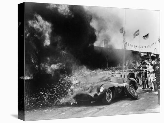 Aston Martin DBR1 on Fire, Goodwood, Sussex, 1959-null-Premier Image Canvas