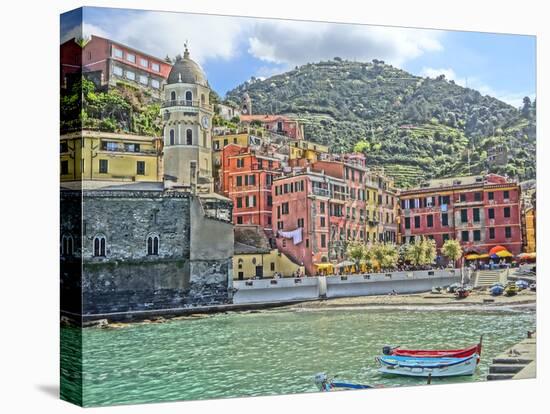 Astonishing Vernazza Cinque Terre Italy III-Markus Bleichner-Stretched Canvas