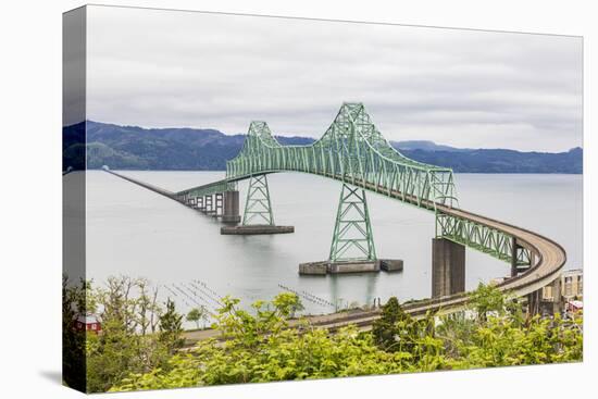 Astoria, Oregon, USA. The Astoria-Megler bridge across the Columbia River.-Emily Wilson-Premier Image Canvas