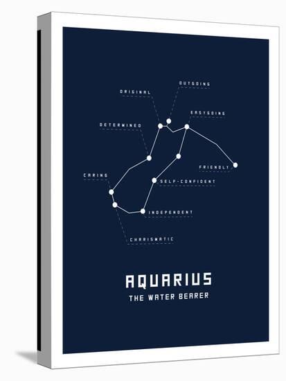 Astrology Chart Aquarius-null-Stretched Canvas