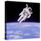 Astronaut Bruce Mccandless in Floating Weightless 320 Feet from the Space Shuttle Challenger-null-Stretched Canvas