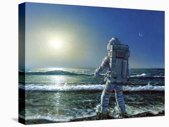 Astronaut Exploring An Alien Planet-Chris Butler-Premier Image Canvas