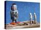 Astronaut Figurines Meeting Space Robot-null-Premier Image Canvas