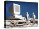 Astronaut Figurines Standing White Computer-null-Premier Image Canvas