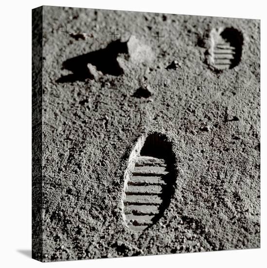 Astronaut Footprints on the Moon-Detlev Van Ravenswaay-Premier Image Canvas