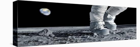 Astronaut Walking on the Moon-Detlev Van Ravenswaay-Premier Image Canvas