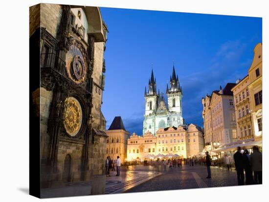 Astronomical Clock, Old Town Square and the Church of Our Lady before Tyn, Prague, Czech Republic-Martin Child-Premier Image Canvas