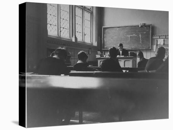 At Eton College, Students Attending a French Lesson-null-Premier Image Canvas