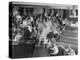 At Palumbo's Cafe, Bride Mrs. Salvatore Cannella Walks Onto Stage, Facing a Revolving Cake Display-Cornell Capa-Premier Image Canvas