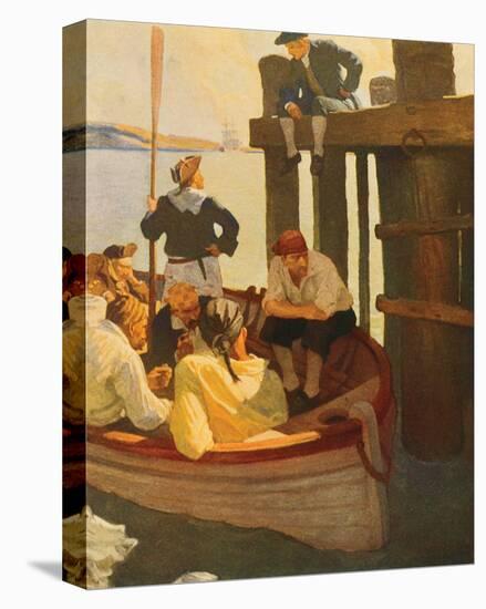 At Queen's Ferry, Kidnapped-Newell Convers Wyeth-Stretched Canvas