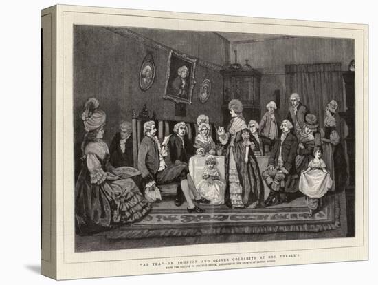 At Tea, Dr Johnson and Oliver Goldsmith at Mrs Thrale'S-null-Premier Image Canvas