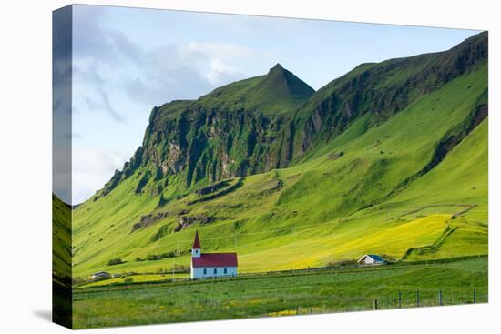 At the Black Sandy Beach of Reynisfjara, Church-Catharina Lux-Premier Image Canvas